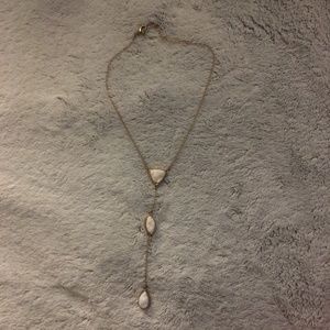 White & Gold Statement Necklace